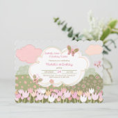 Einladungen zu Tulips und Schmetterlingen (Stehend Vorderseite)