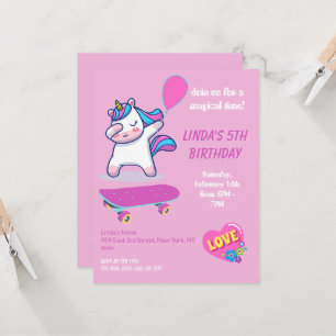 Einladungen zu Unicorn Girl