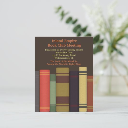 Einladungen zu Veranstaltungen des Buchclubs (Stehend Vorderseite)