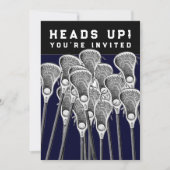 Einladungen zu Veranstaltungen des Lacrosse-Teams (Vorderseite)