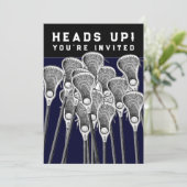 Einladungen zu Veranstaltungen des Lacrosse-Teams (Stehend Vorderseite)