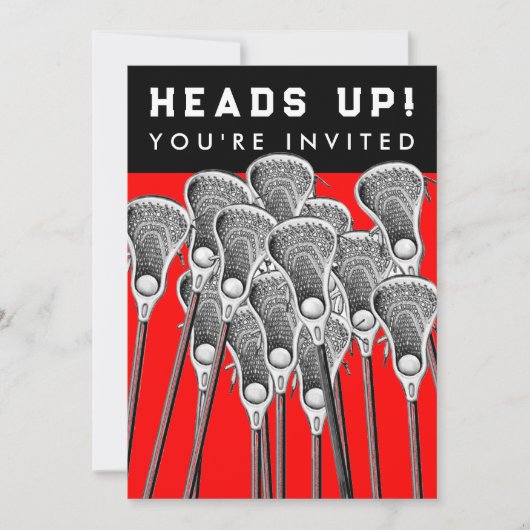 Einladungen zu Veranstaltungen des Lacrosse-Teams (Vorderseite)