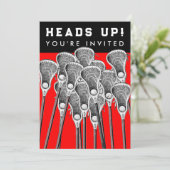 Einladungen zu Veranstaltungen des Lacrosse-Teams (Stehend Vorderseite)