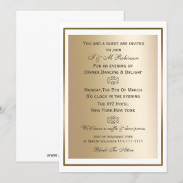 Einladungen zu Veranstaltungen in Gold und Weiß