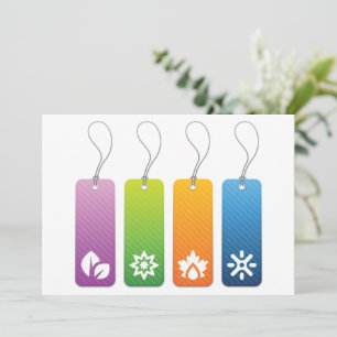 Einladungen zu vier saisonalen Tags