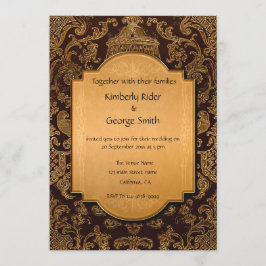 Einladungen zu Vintagen arabischen Rahmenhochzeite