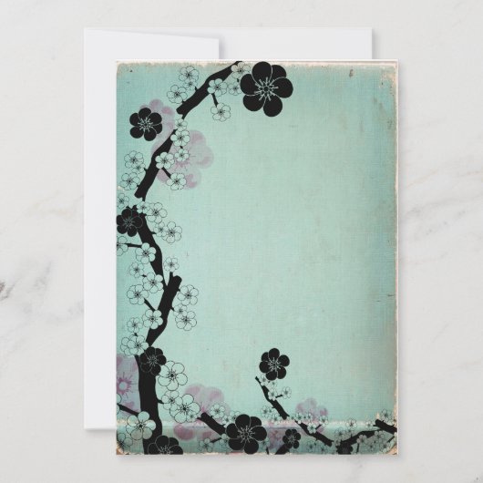 Einladungen zu Vintagen Blume Sakura (Vorderseite)