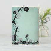 Einladungen zu Vintagen Blume Sakura (Stehend Vorderseite)