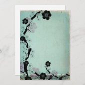 Einladungen zu Vintagen Blume Sakura (Vorne/Hinten)