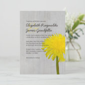 Einladungen zu Vintagen Dandelion-Hochzeiten (Stehend Vorderseite)