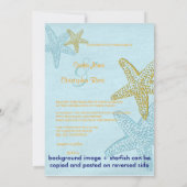 Einladungen zu Vintagen Hochzeiten am Strand (Rückseite)