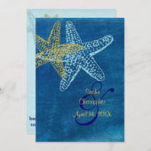 Einladungen zu Vintagen Hochzeiten am Strand (Vorne/Hinten)