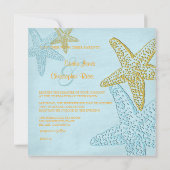 Einladungen zu Vintagen Hochzeiten am Strand (Rückseite)