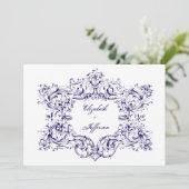 Einladungen zu Vintagen Rahmenhochzeiten (Stehend Vorderseite)