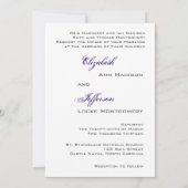 Einladungen zu Vintagen Rahmenhochzeiten (Rückseite)