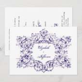 Einladungen zu Vintagen Rahmenhochzeiten (Vorne/Hinten)