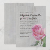 Einladungen zu Vintagen Rose (Vorne/Hinten)