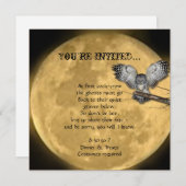 Einladungen zu Vollmond und Halloween-Party (Vorne/Hinten)