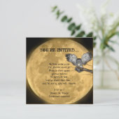 Einladungen zu Vollmond und Halloween-Party (Stehend Vorderseite)