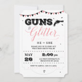 Einladungen zu Waffen oder Glitzer (Vorderseite)