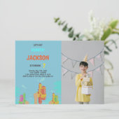 Einladungen zu Wasserwaffen mit Foto (Stehend Vorderseite)