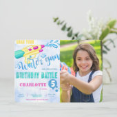 Einladungen zu Water Gun Foto (Stehend Vorderseite)