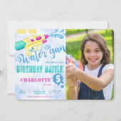 Einladungen zu Water Gun Foto (Vorderseite)