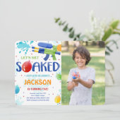 Einladungen zu Water Gun Foto (Stehend Vorderseite)