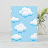Einladungen zu weichen weißen Wolken (Stehend Vorderseite)