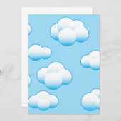 Einladungen zu weichen weißen Wolken (Vorne/Hinten)