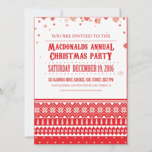 Einladungen zu Weihnachten - Skandinavien (Vorderseite)