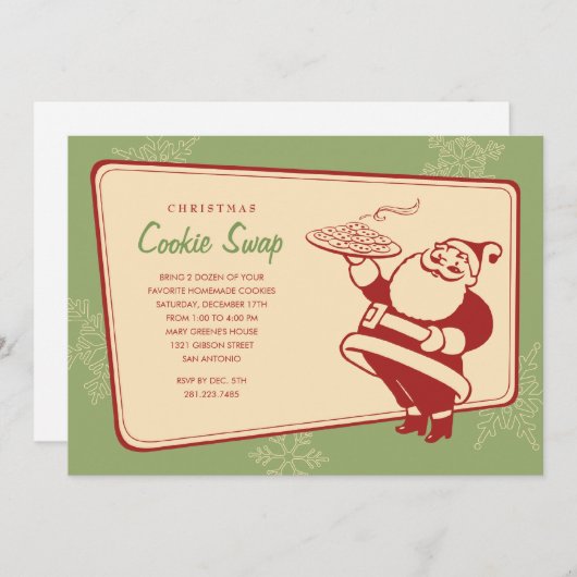 Einladungen zu Weihnachts-Cookies (Vorne/Hinten)