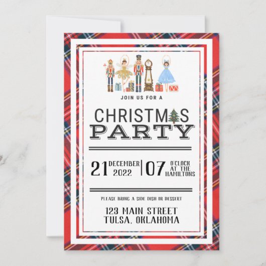 Einladungen zu Weihnachts-Nutcracker (Vorderseite)