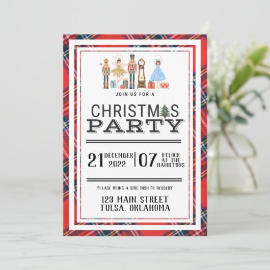 Einladungen zu Weihnachts-Nutcracker (Stehend Vorderseite)