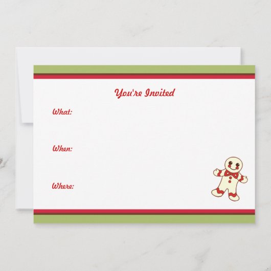 Einladungen zu Weihnachtskeksen (Rückseite)