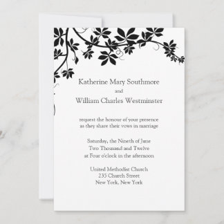 Einladungen zu weißen und schwarzen Hochzeiten