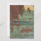 Einladungen zu Whimsical Horse Wedding (Vorderseite)