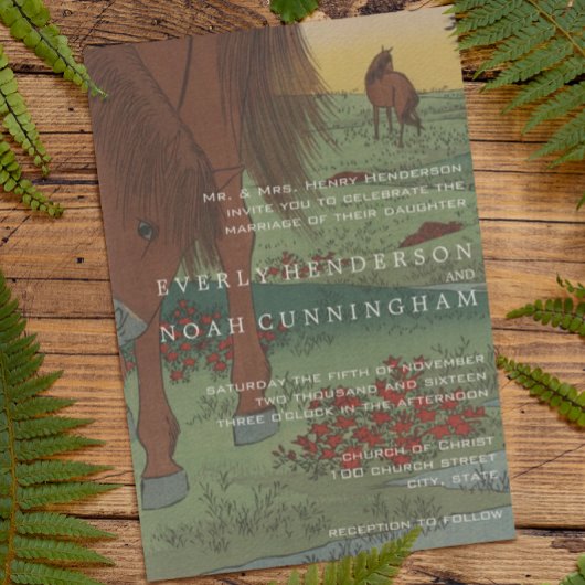 Einladungen zu Whimsical Horse Wedding