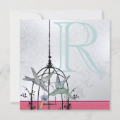 Einladungen zu Whimsical Vintag Bird Cage Wedding (Rückseite)