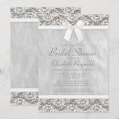 Einladungen zu White Country Lace Bridal (Vorne/Hinten)