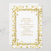 Einladungen zu White & Gold Gipskraut Floral Chic (Vorne/Hinten)