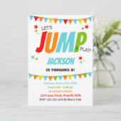 Einladungen zu White Jump Geburtstag (Stehend Vorderseite)