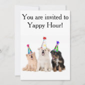 Einladungen zu Yappy Hour (Vorderseite)
