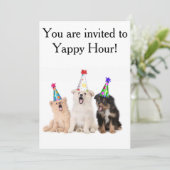 Einladungen zu Yappy Hour (Stehend Vorderseite)