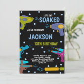 Einladungen zu Yellow Black Blue Water Gun (Stehend Vorderseite)