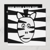 Einladungen zu Zebra-Kindergeburt (Vorne/Hinten)