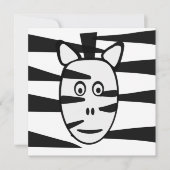 Einladungen zu Zebra-Kindergeburt (Vorderseite)