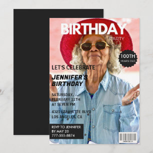Einladungen zum 100. Geburtstag für das Magazin-Co