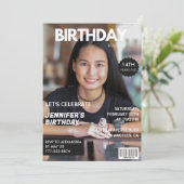 Einladungen zum 14. Geburtstag Girl Magazine Cover (Stehend Vorderseite)
