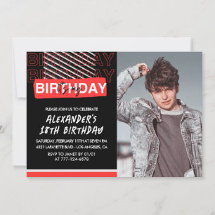 Einladungen zum 18. Geburtstag Männer Party Foto R